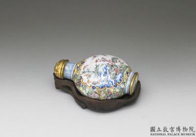 图片[2]-Copper snuff bottle with bat and flower design in painted enamels, Qing dynasty, Qianlong reign (1736-1795)-China Archive